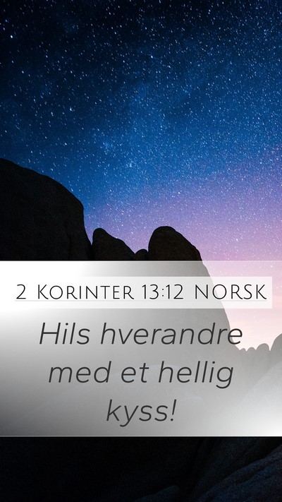 2 Korinter 13:12 NORSK Bible Verse Image