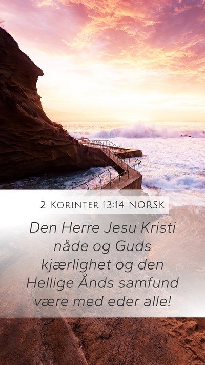 2 Korinter 13:14 NORSK Bible Verse Image