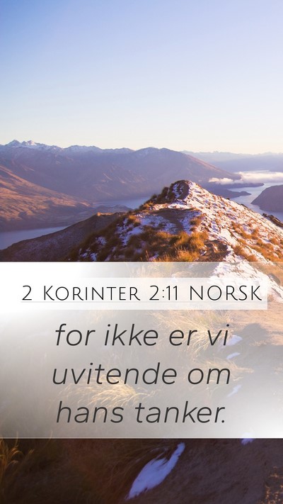 2 Korinter 2:11 NORSK Bible Verse Image