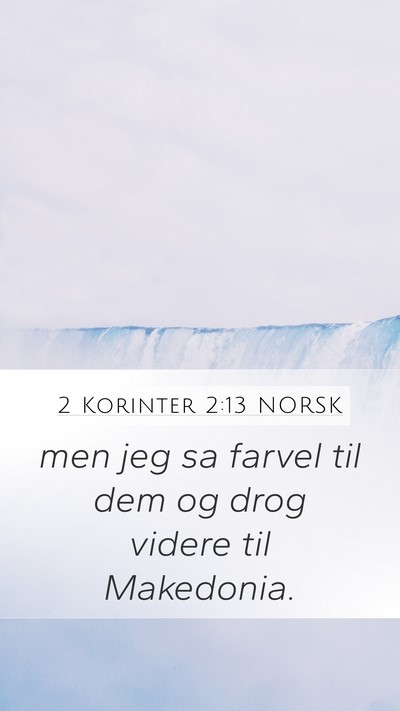 2 Korinter 2:13 NORSK Bible Verse Image