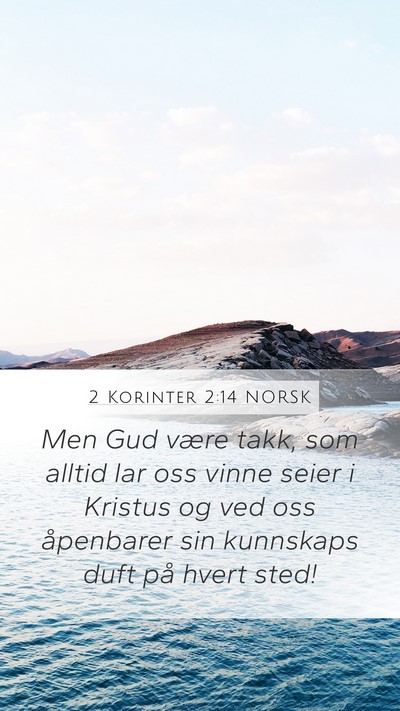 2 Korinter 2:14 NORSK Bible Verse Image