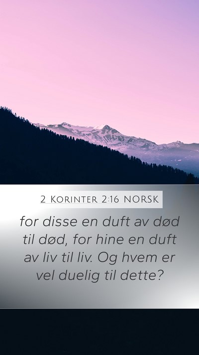 2 Korinter 2:16 NORSK Bible Verse Image