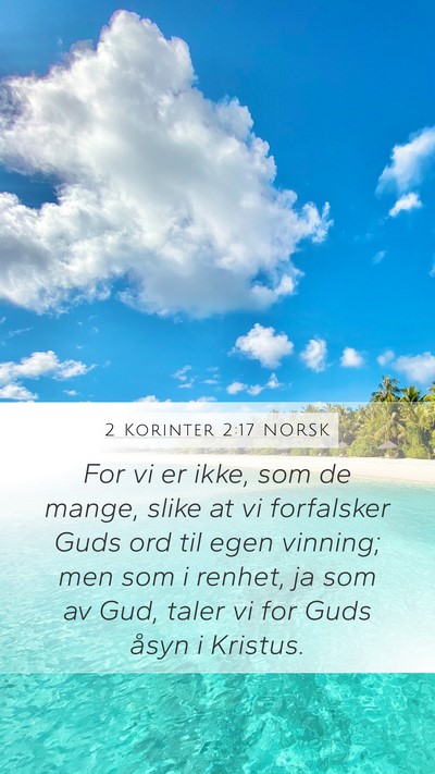 2 Korinter 2:17 NORSK Bible Verse Image