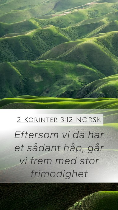 2 Korinter 3:12 NORSK Bible Verse Image