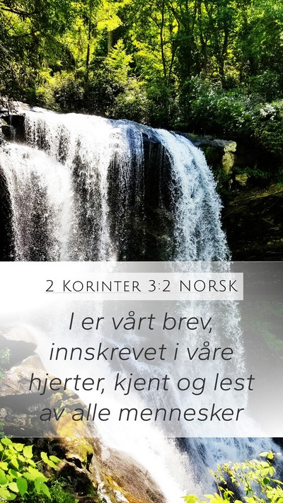 2 Korinter 3:2 NORSK Bible Verse Image