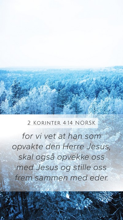 2 Korinter 4:14 NORSK Bible Verse Image