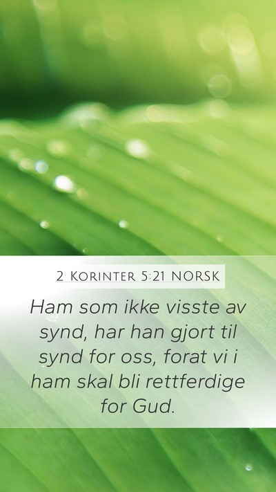 2 Korinter 5:21 NORSK Bible Verse Image