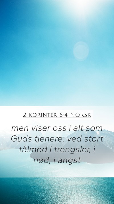 2 Korinter 6:4 NORSK Bible Verse Image