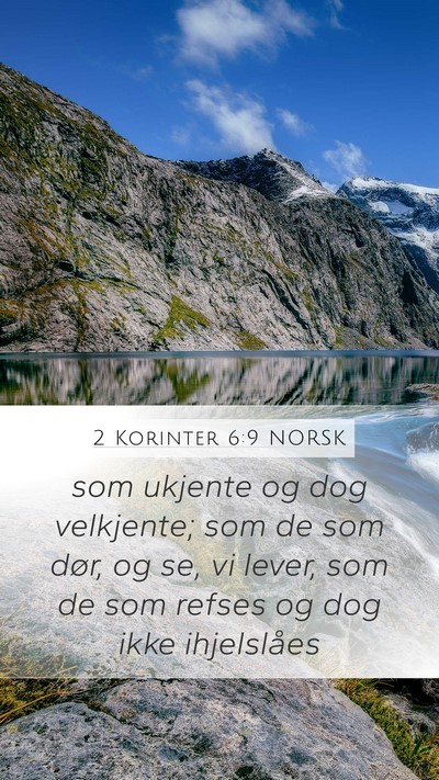 2 Korinter 6:9 NORSK Bible Verse Image