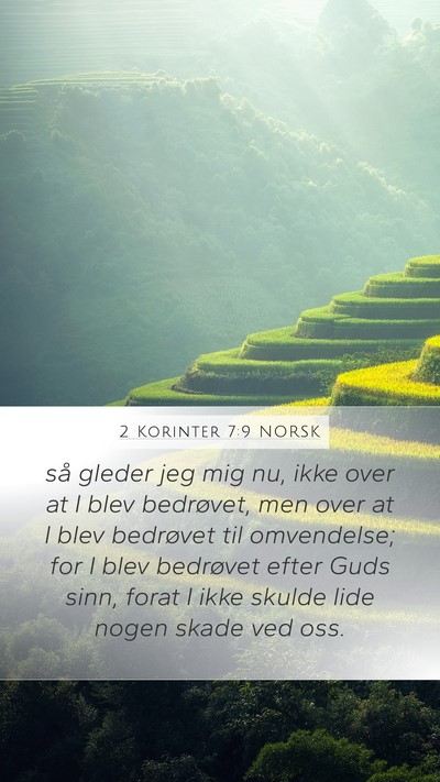 2 Korinter 7:9 NORSK Bible Verse Image