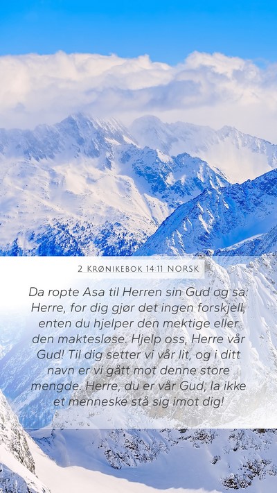 2 Krønikebok 14:11 NORSK Bible Verse Image