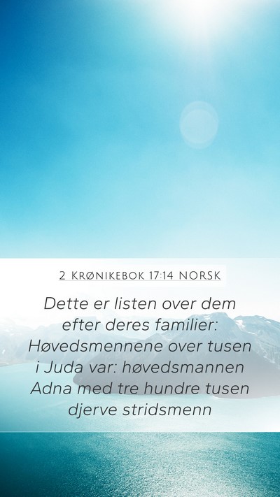 2 Krønikebok 17:14 NORSK Bible Verse Image