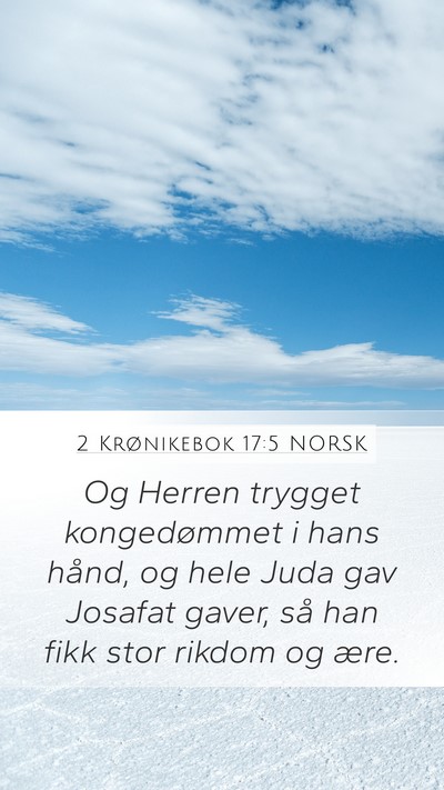 2 Krønikebok 17:5 NORSK Bible Verse Image