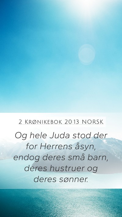 2 Krønikebok 20:13 NORSK Bible Verse Image