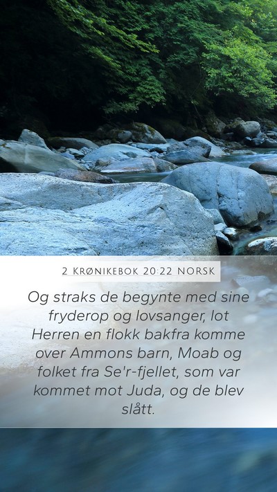 2 Krønikebok 20:22 NORSK Bible Verse Image
