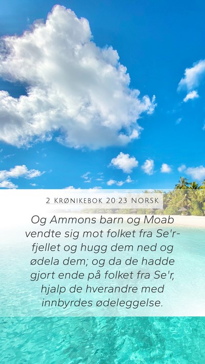 2 Krønikebok 20:23 NORSK Bible Verse Image