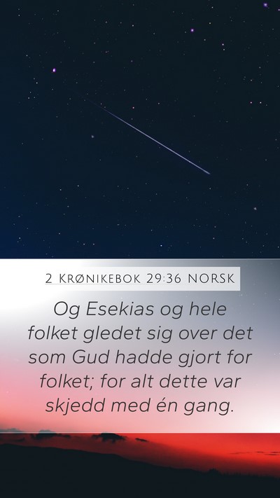 2 Krønikebok 29:36 NORSK Bible Verse Image