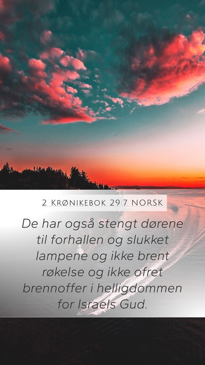 2 Krønikebok 29:7 NORSK Bible Verse Image