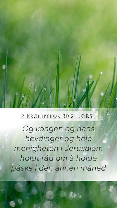 2 Krønikebok 30:2 NORSK Bible Verse Image