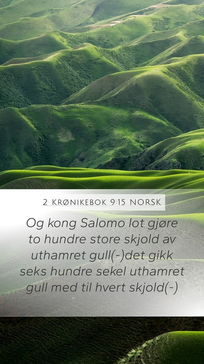 2 Krønikebok 9:15 NORSK Bible Verse Image