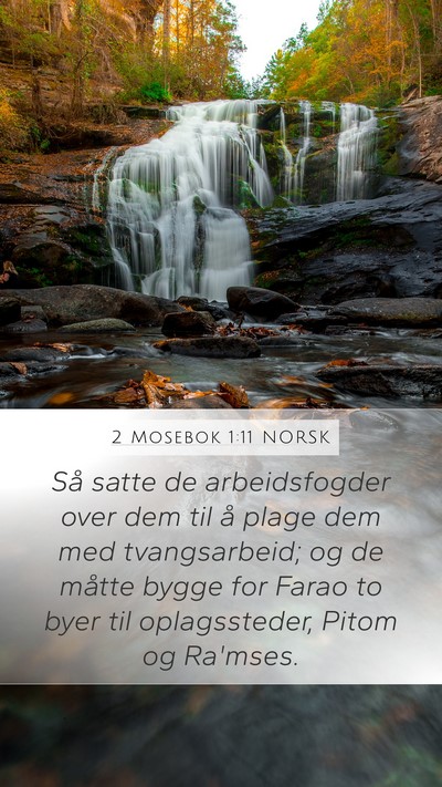2 Mosebok 1:11 NORSK Bible Verse Image