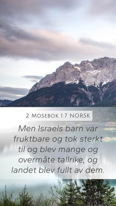 2 Mosebok 1:7 NORSK Bible Verse Image