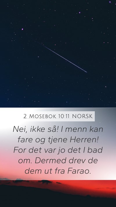 2 Mosebok 10:11 NORSK Bible Verse Image