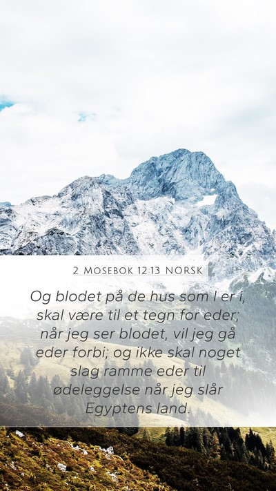 2 Mosebok 12:13 NORSK Bible Verse Image