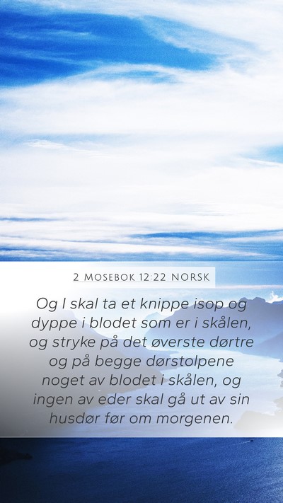 2 Mosebok 12:22 NORSK Bible Verse Image