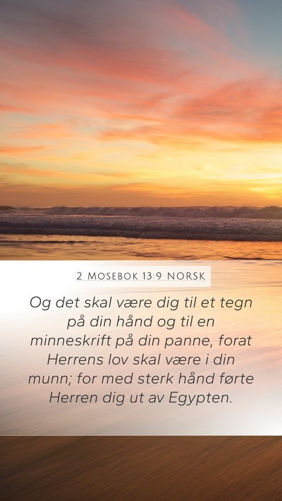 2 Mosebok 13:9 NORSK Bible Verse Image