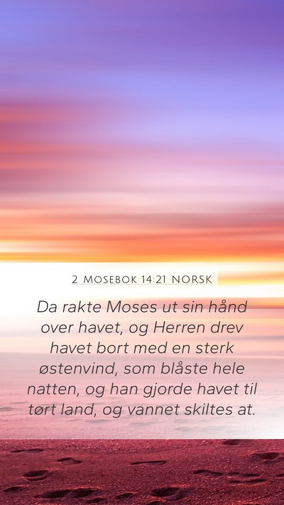 2 Mosebok 14:21 NORSK Bible Verse Image