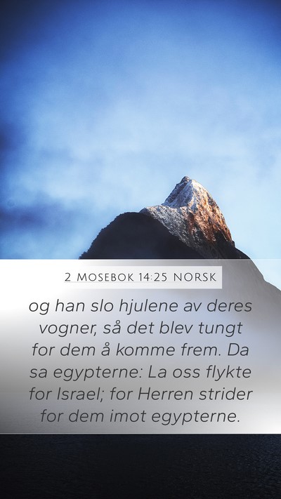2 Mosebok 14:25 NORSK Bible Verse Image