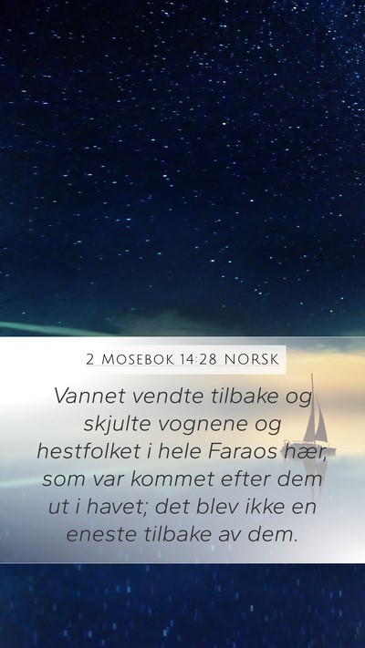 2 Mosebok 14:28 NORSK Bible Verse Image