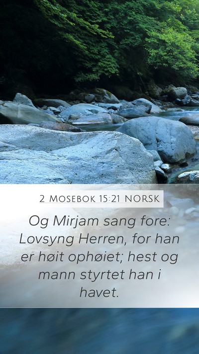 2 Mosebok 15:21 NORSK Bible Verse Image