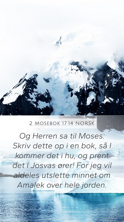2 Mosebok 17:14 NORSK Bible Verse Image