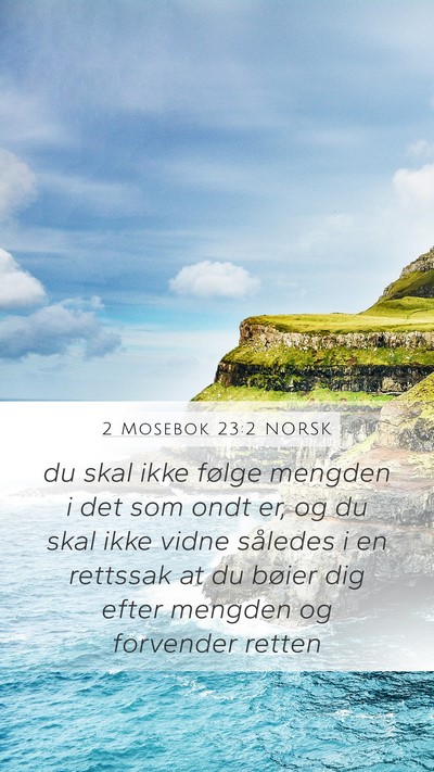 2 Mosebok 23:2 NORSK Bible Verse Image