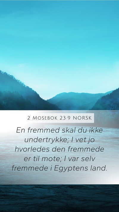 2 Mosebok 23:9 NORSK Bible Verse Image