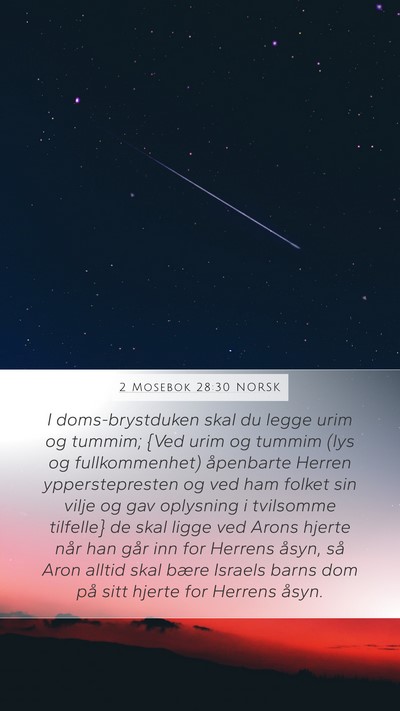 2 Mosebok 28:30 NORSK Bible Verse Image