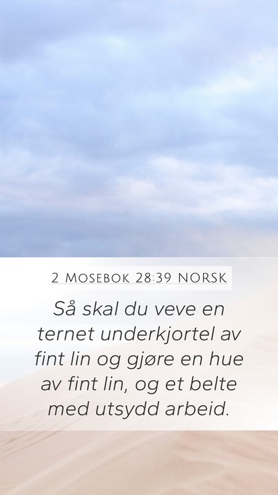 2 Mosebok 28:39 NORSK Bible Verse Image