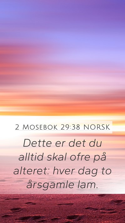 2 Mosebok 29:38 NORSK Bible Verse Image