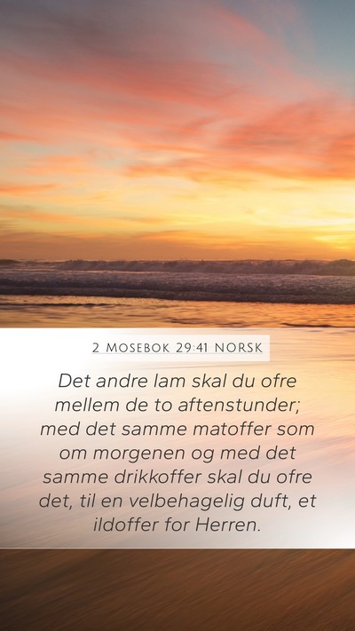 2 Mosebok 29:41 NORSK Bible Verse Image