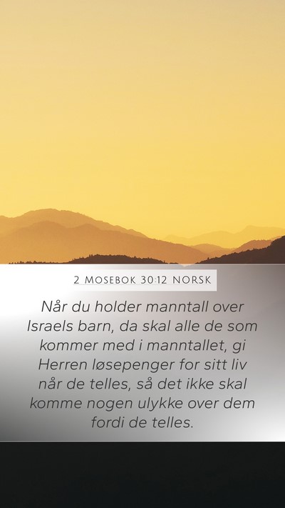 2 Mosebok 30:12 NORSK Bible Verse Image