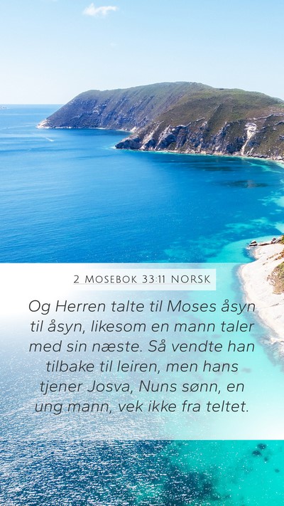 2 Mosebok 33:11 NORSK Bible Verse Image
