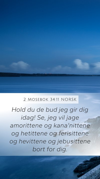 2 Mosebok 34:11 NORSK Bible Verse Image