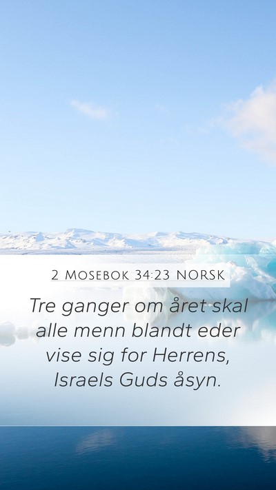 2 Mosebok 34:23 NORSK Bible Verse Image
