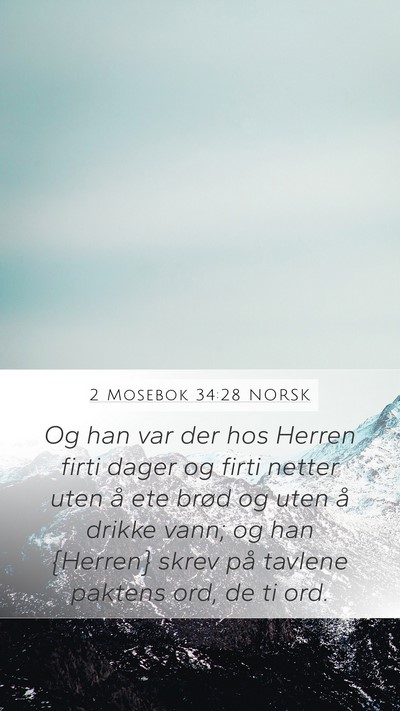 2 Mosebok 34:28 NORSK Bible Verse Image