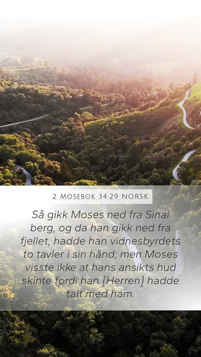 2 Mosebok 34:29 NORSK Bible Verse Image