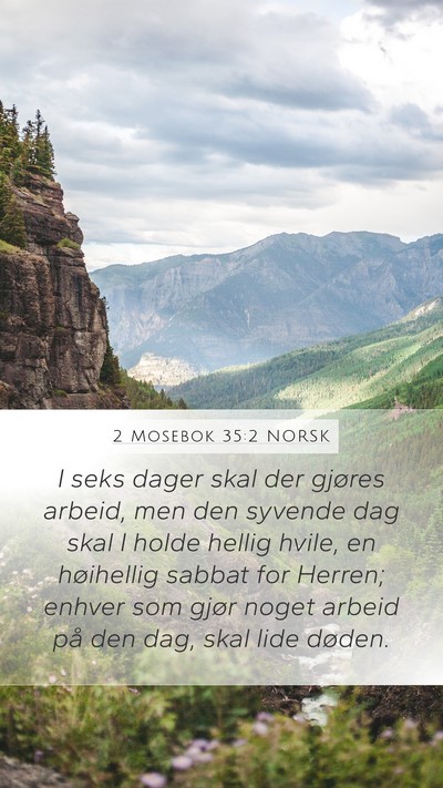 2 Mosebok 35:2 NORSK Bible Verse Image