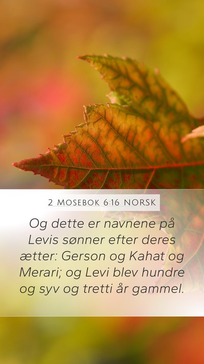 2 Mosebok 6:16 NORSK Bible Verse Image