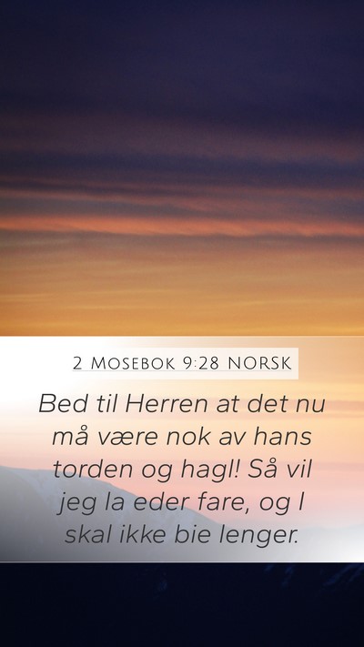 2 Mosebok 9:28 NORSK Bible Verse Image